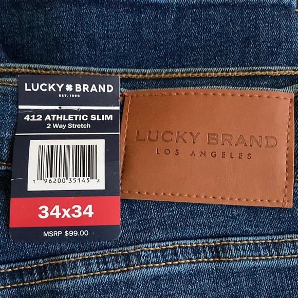 NWT—Men’s Lucky Brand 412 Athletic Slim 2 Way Stretch—34x34 - Picture 5 of 5